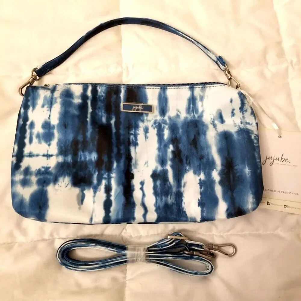 JuJuBe Be Quick Simply Shibori Bag Pouch Clutch Denim Blue Japanese Tie Dye NEW